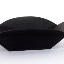 4-sided black tin bowl - Side angle
